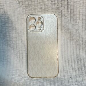 Michael Kors Cream Monogram Phone Case